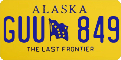 AK license plate GUU849