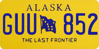 AK license plate GUU852