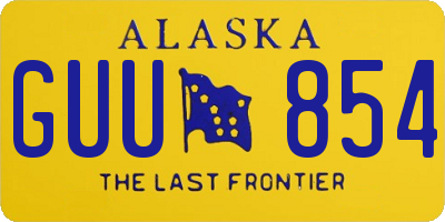AK license plate GUU854