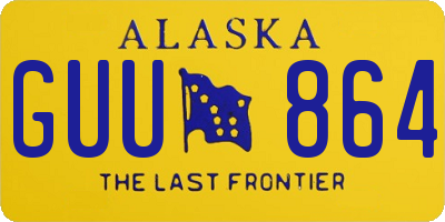AK license plate GUU864