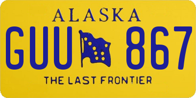 AK license plate GUU867