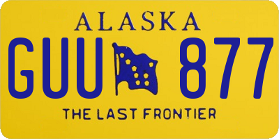 AK license plate GUU877