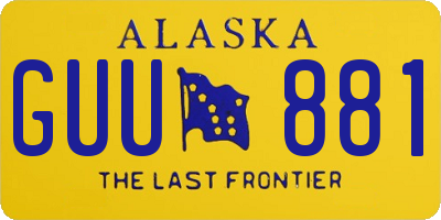 AK license plate GUU881