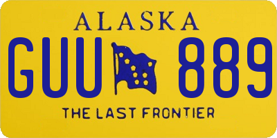 AK license plate GUU889