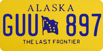 AK license plate GUU897