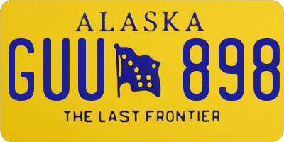 AK license plate GUU898