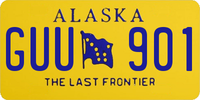 AK license plate GUU901