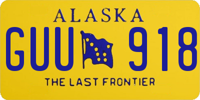 AK license plate GUU918