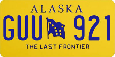 AK license plate GUU921