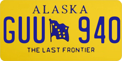 AK license plate GUU940