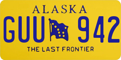 AK license plate GUU942