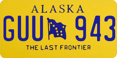 AK license plate GUU943