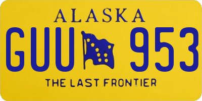 AK license plate GUU953