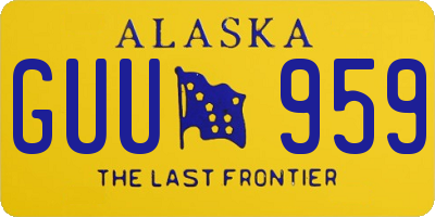 AK license plate GUU959