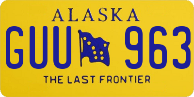AK license plate GUU963