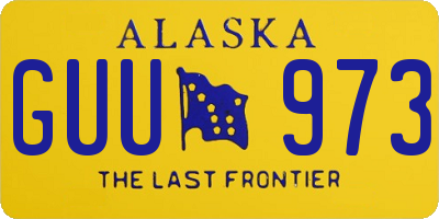 AK license plate GUU973