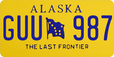 AK license plate GUU987