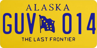 AK license plate GUV014