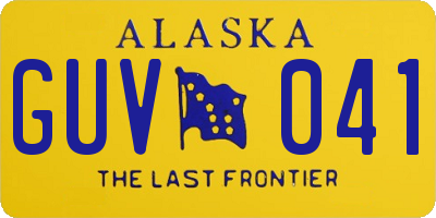 AK license plate GUV041