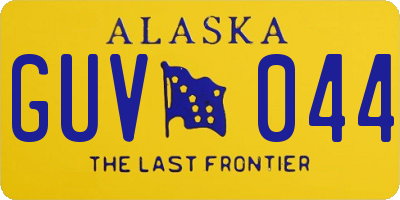 AK license plate GUV044