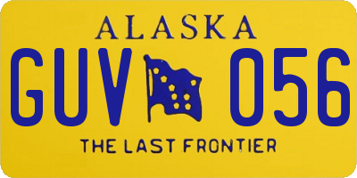 AK license plate GUV056