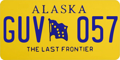 AK license plate GUV057