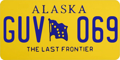 AK license plate GUV069
