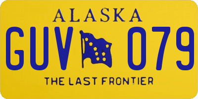 AK license plate GUV079