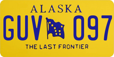 AK license plate GUV097