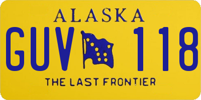 AK license plate GUV118