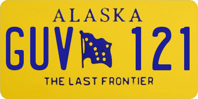 AK license plate GUV121