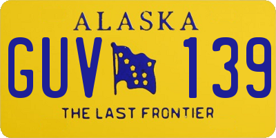 AK license plate GUV139