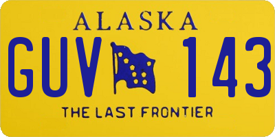 AK license plate GUV143