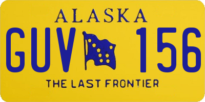 AK license plate GUV156