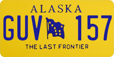 AK license plate GUV157