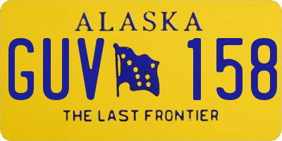 AK license plate GUV158