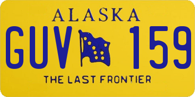 AK license plate GUV159