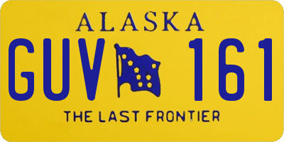 AK license plate GUV161