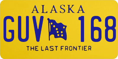 AK license plate GUV168