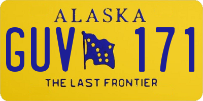 AK license plate GUV171