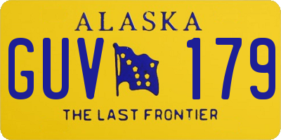 AK license plate GUV179