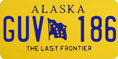 AK license plate GUV186