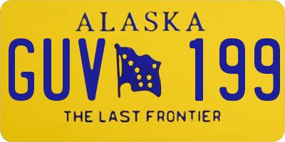 AK license plate GUV199