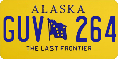 AK license plate GUV264