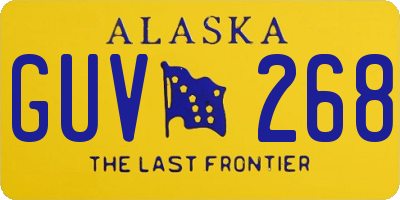 AK license plate GUV268