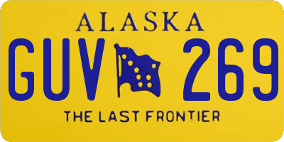 AK license plate GUV269