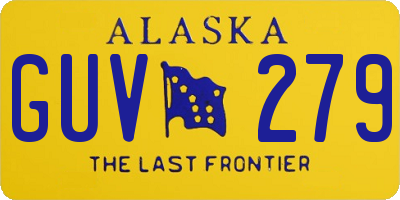 AK license plate GUV279