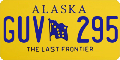 AK license plate GUV295