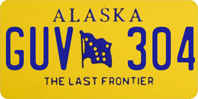 AK license plate GUV304