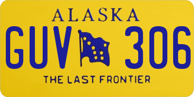 AK license plate GUV306